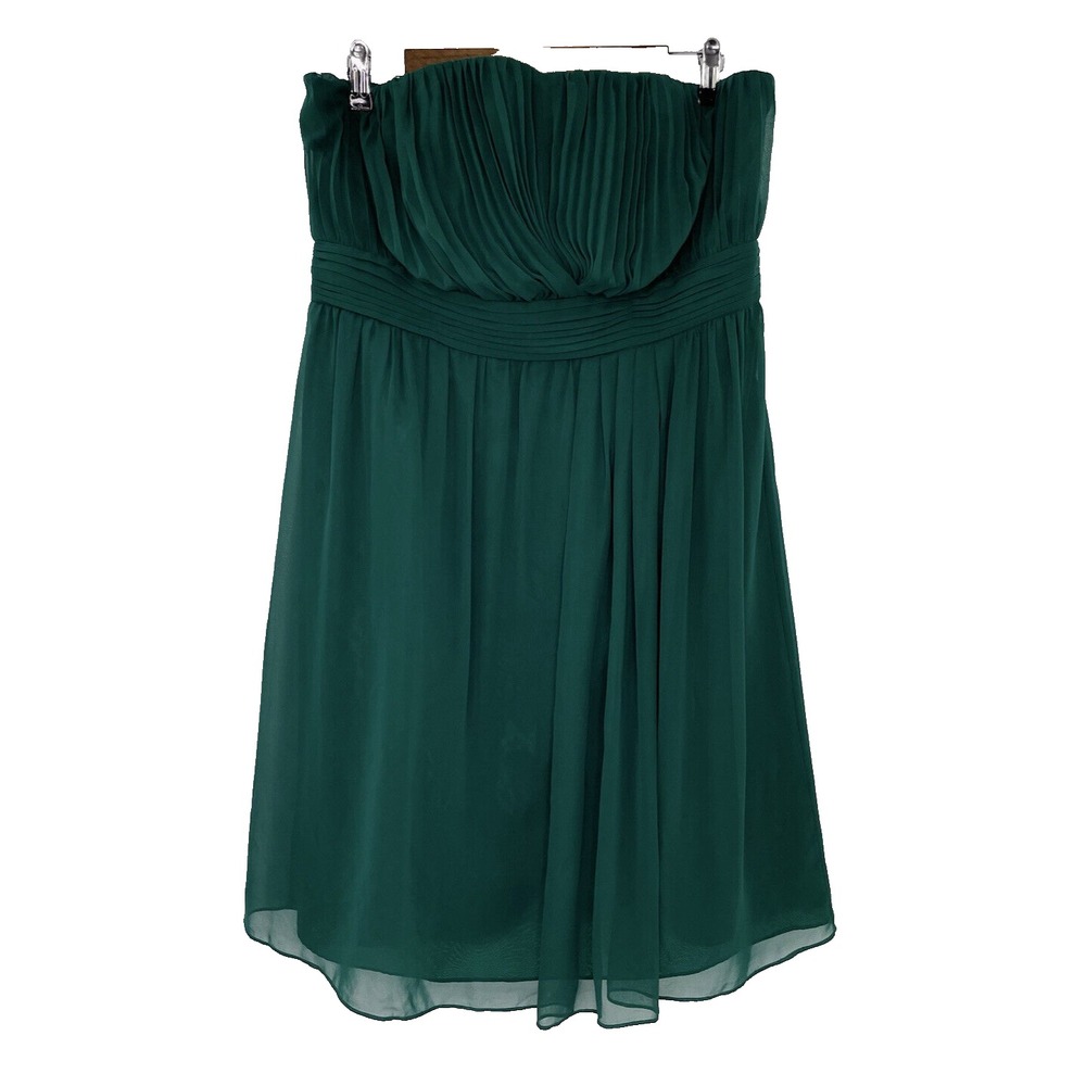 NWT The Limited Event Green Strapless Evening‎ Cocktail Bridesmaid Dress Size 14